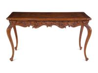 A Louis XV Style Writing Table and an Associated Dutch Marquetry Chair