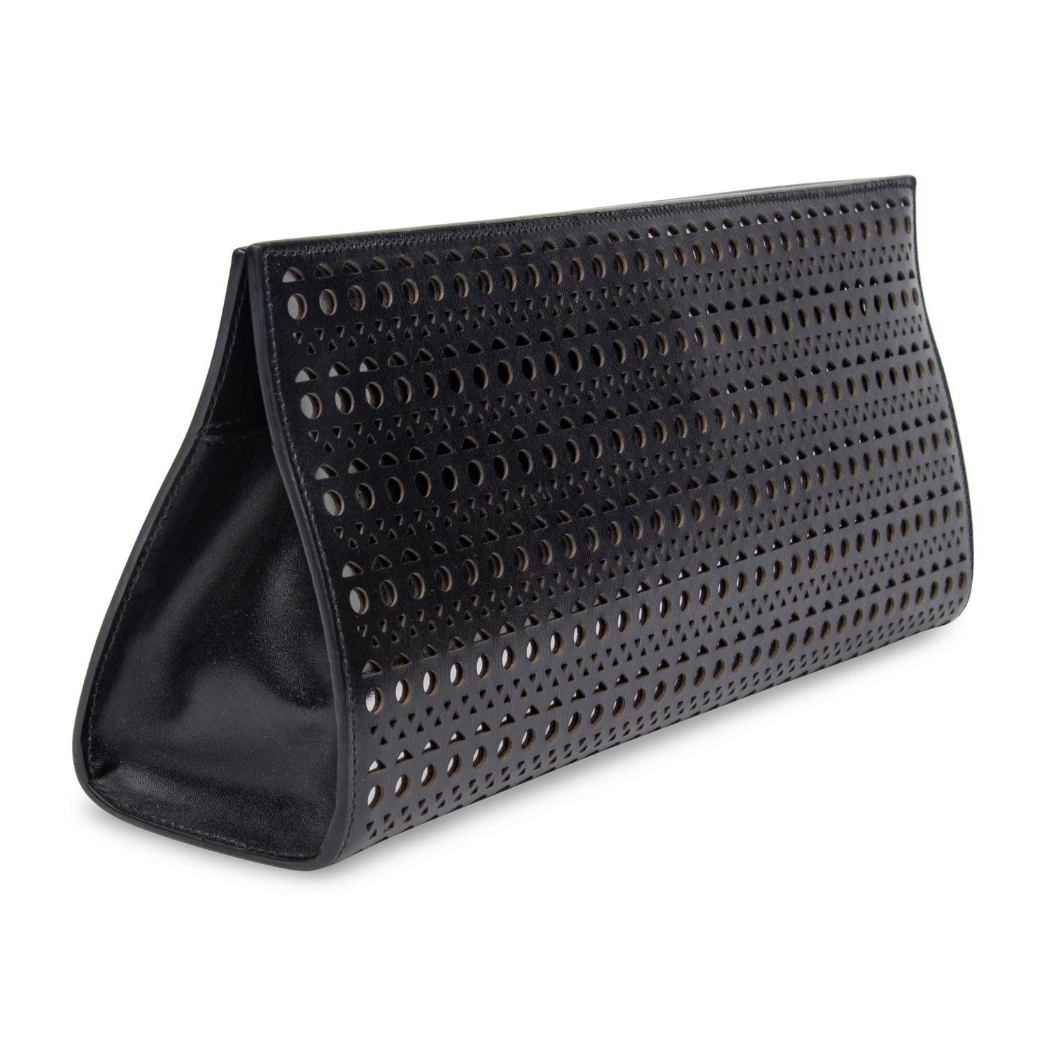 Alaïa, Laser-Cut Leather Clutch