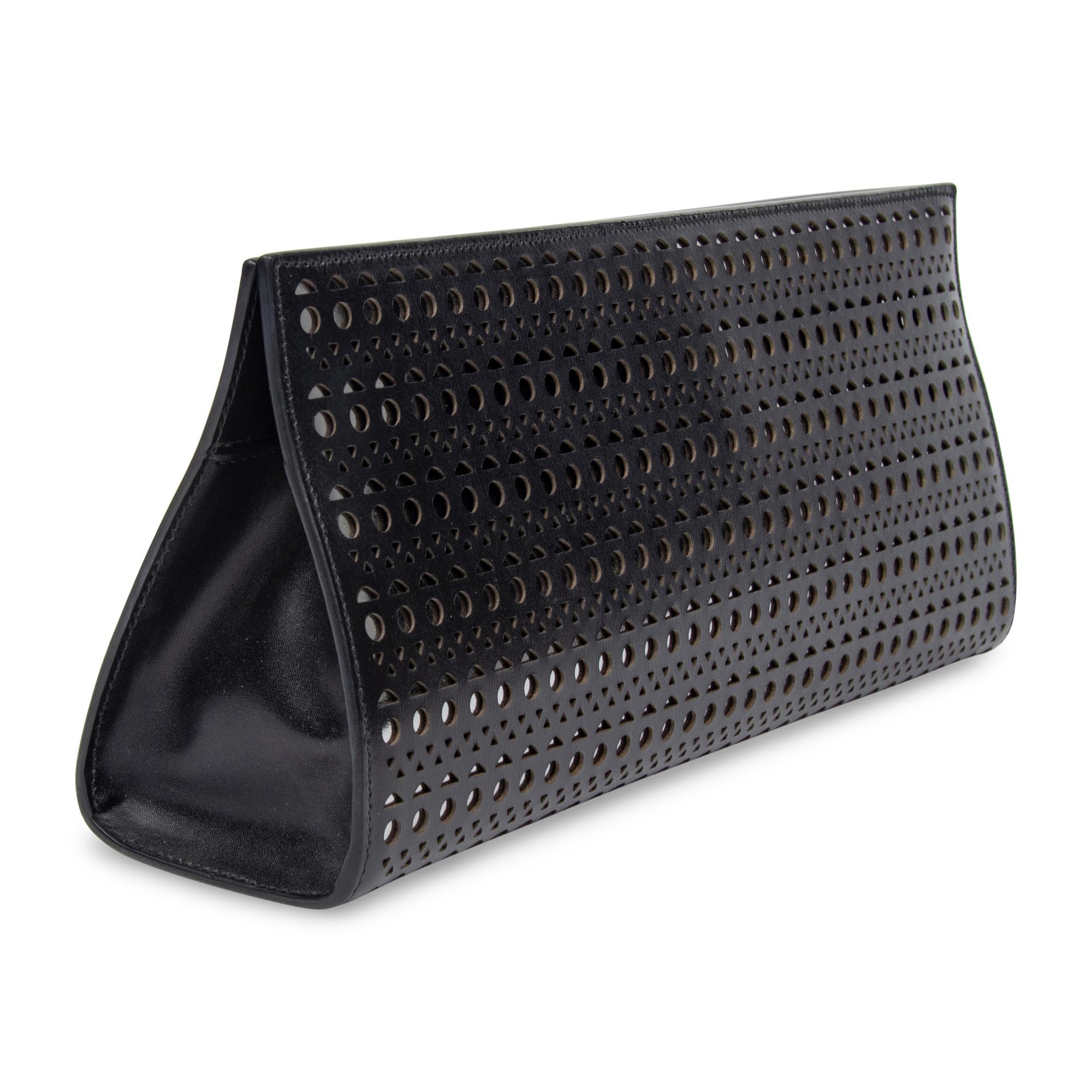 Alaïa, Laser-Cut Leather Clutch