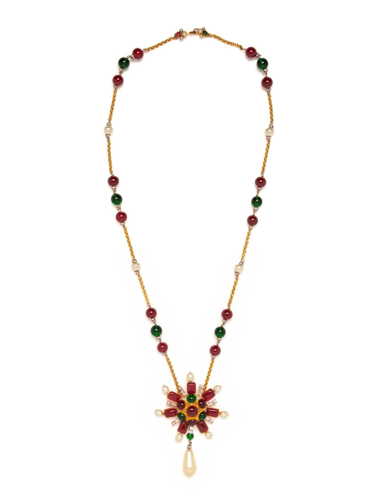 Chanel, Gripoix Pendant Necklace