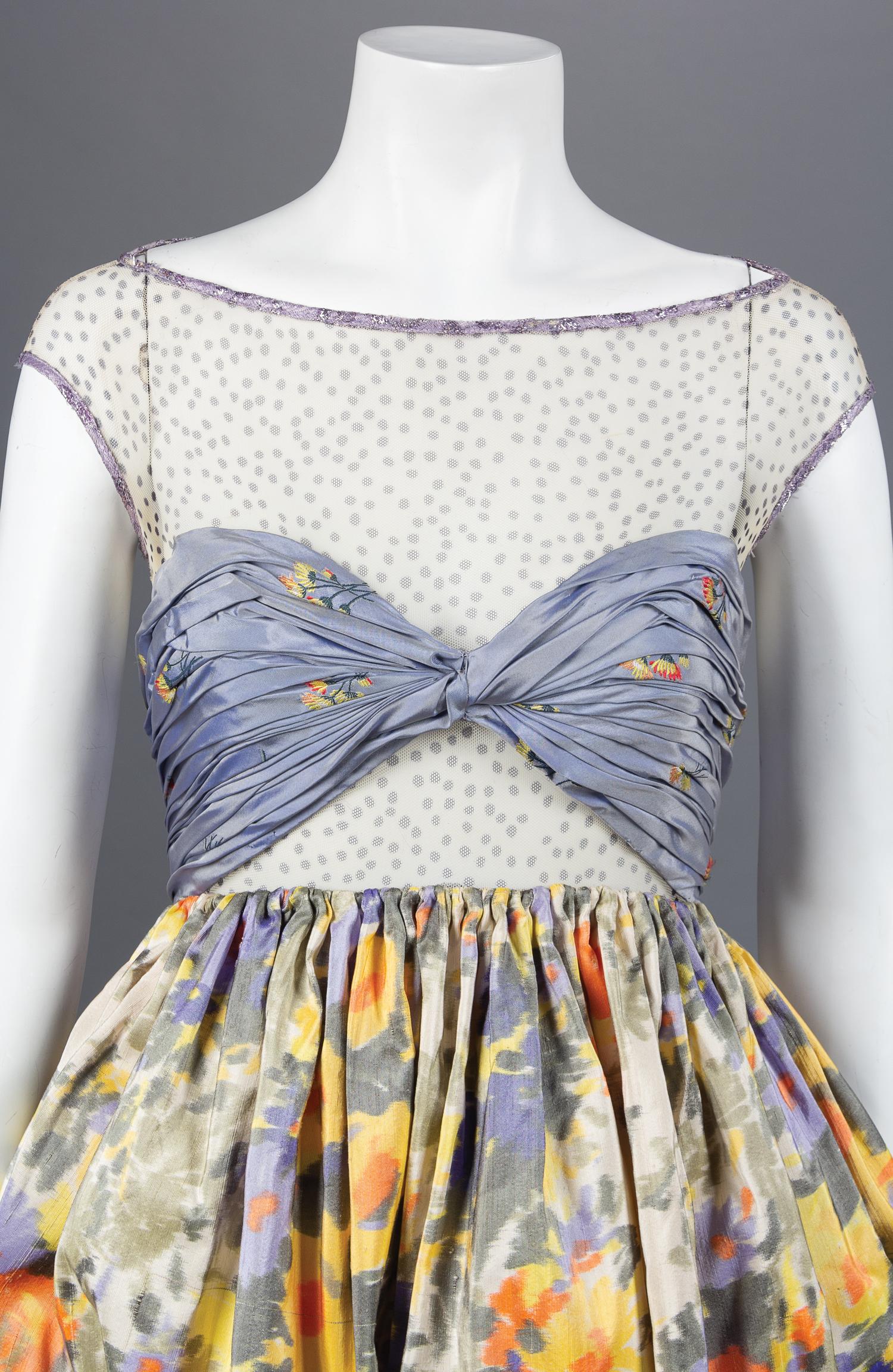 Two Geoffrey Beene Shirred Bustier Dresses, Spring 1990