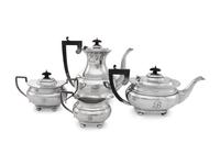 An English Silver Four-Piece Tea & Coffee Service