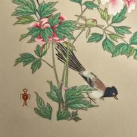 A Japanese Cloisonne "Bird and Peony" Panel, Workshop of Namikawa Sosuke, Meiji Period