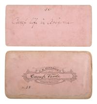 [WESTERN AMERICANA]. ROTHROCK, G.H., photographer. A group of 2 stereoviews, incl. Camp Verde and camp near Ft. McDowell, Arizona Territory.