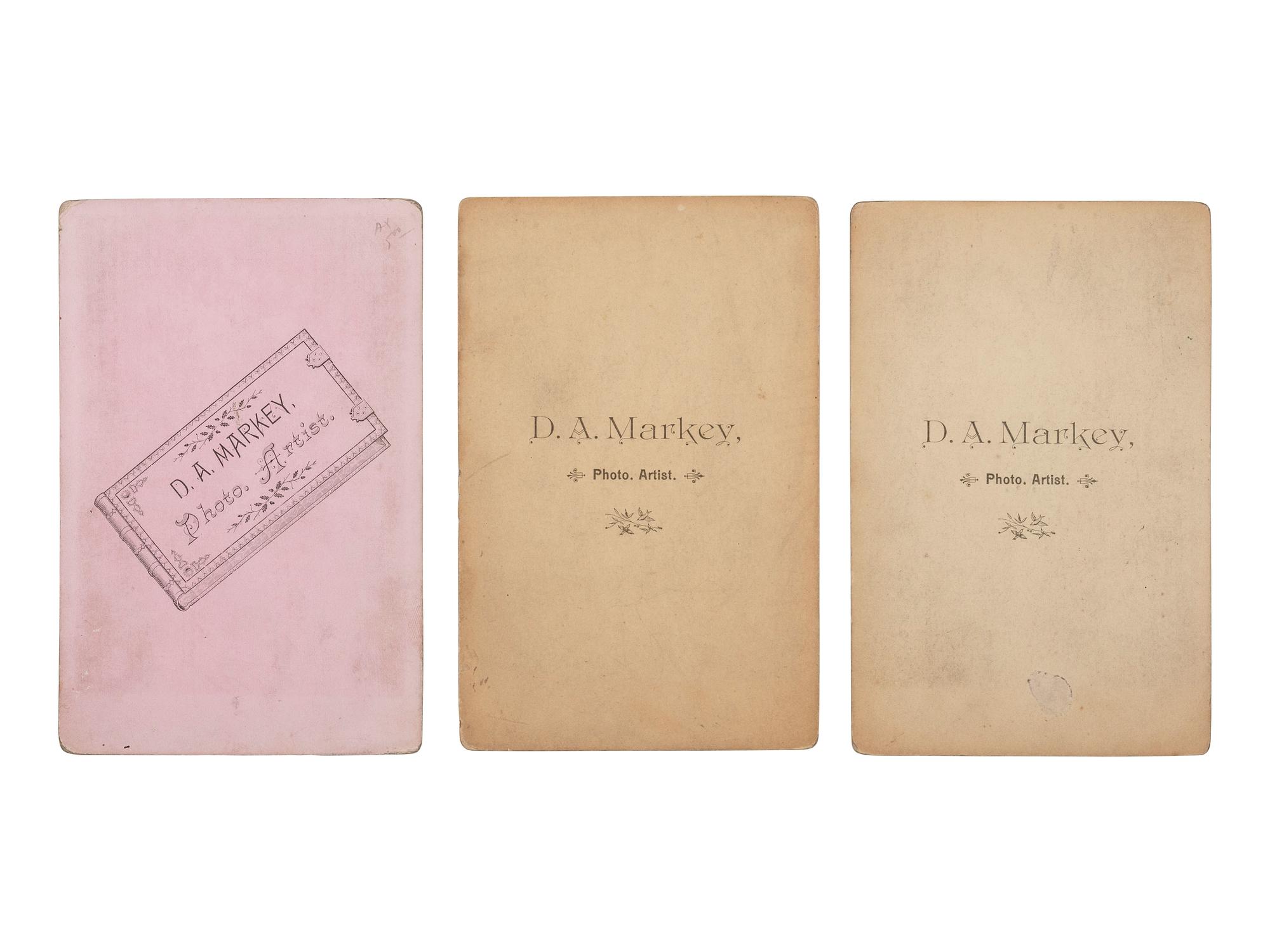 [NATIVE AMERICANS]. Five photographs of Southwestern Indians, incl. 3 views of Apache Indians by D.A. Markey.