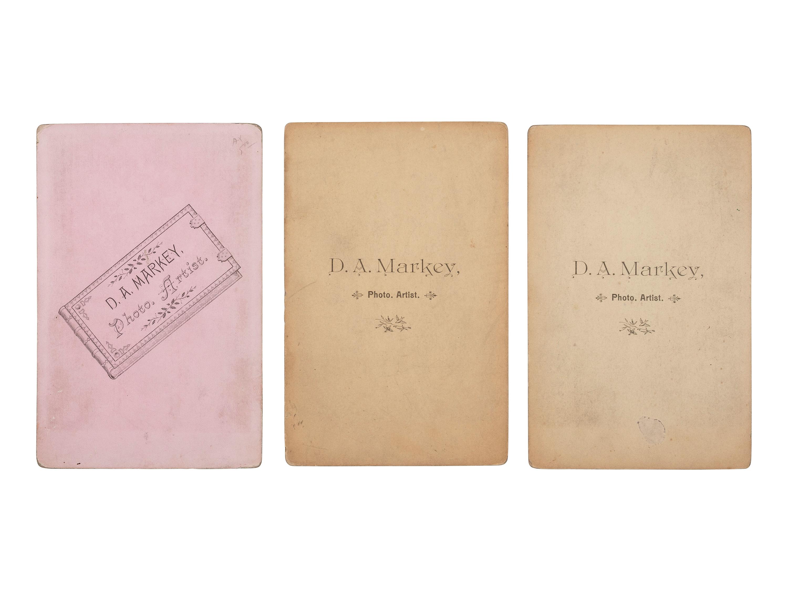 [NATIVE AMERICANS]. Five photographs of Southwestern Indians, incl. 3 views of Apache Indians by D.A. Markey.