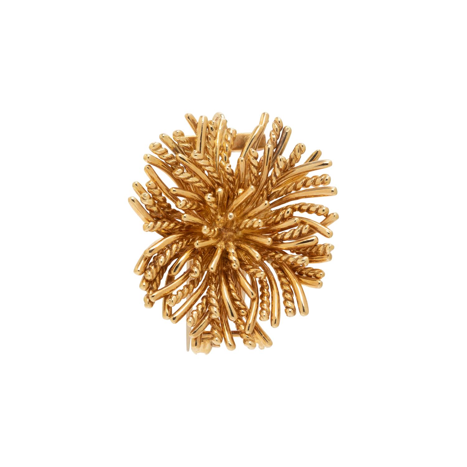 TIFFANY & CO., YELLOW GOLD 'SEA URCHIN' PENDANT/BROOCH