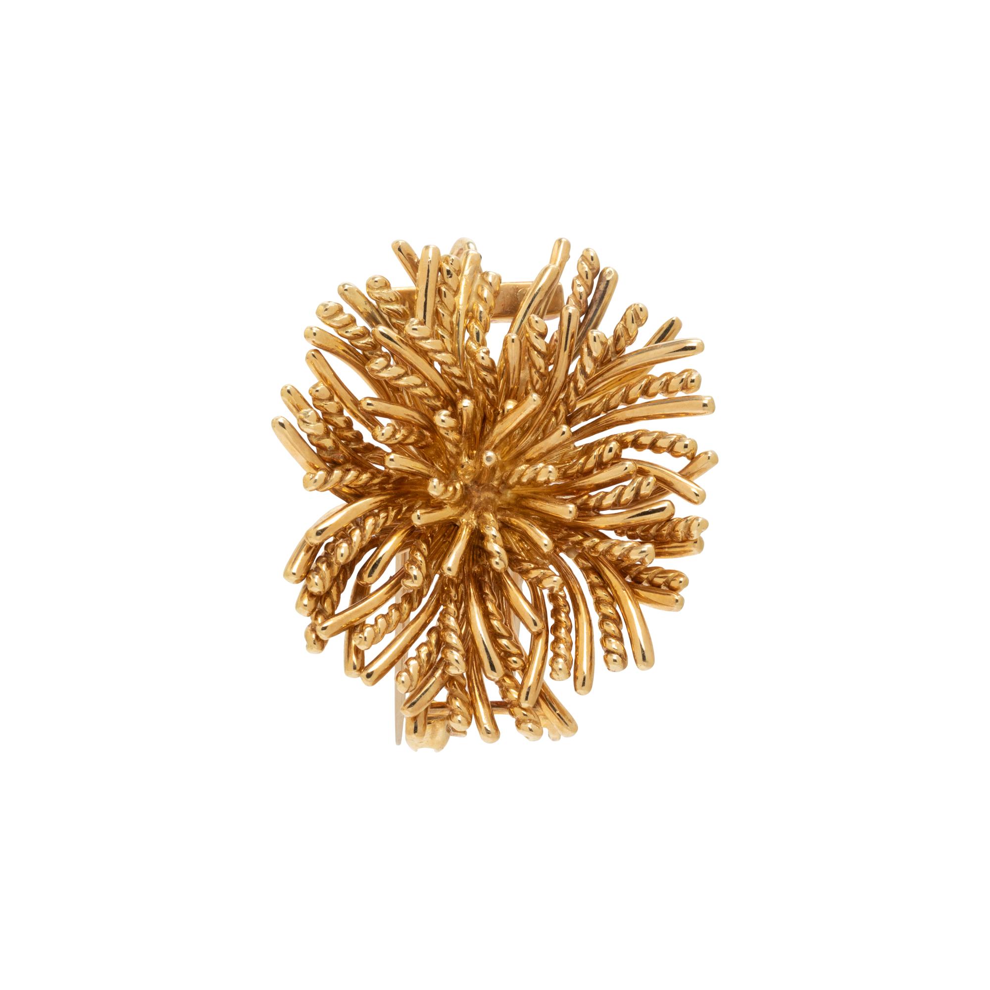 TIFFANY & CO., YELLOW GOLD 'SEA URCHIN' PENDANT/BROOCH