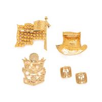 COLLECTION OF RED-WHITE-AND-BLUE COSTUME JEWELRY