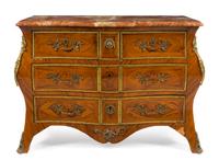 A Regence Style Gilt Metal Mounted Commode Height 35 x width 49 x depth 22 inches. — 19TH CENTURY