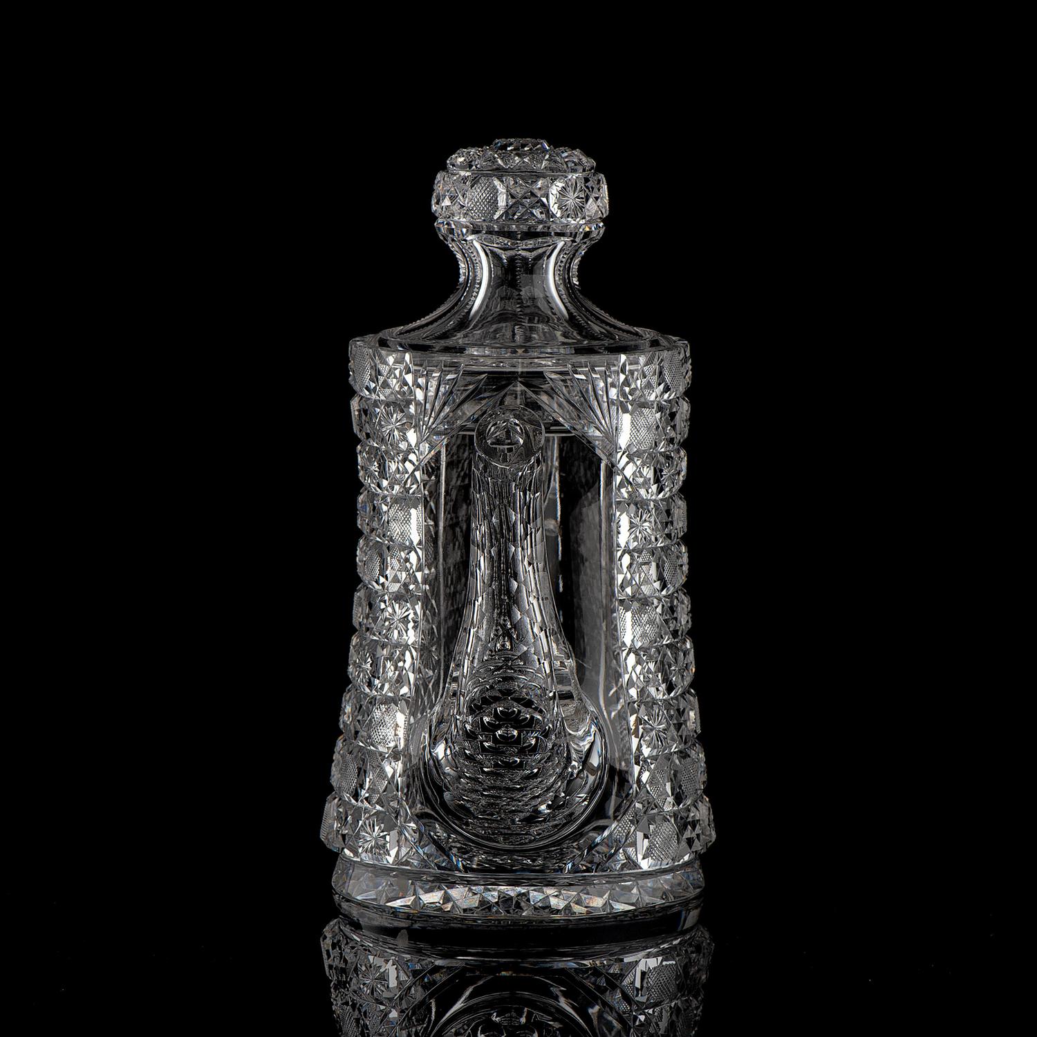 A Brilliant-Period "Harvard" Cut Glass Coffee Pot
