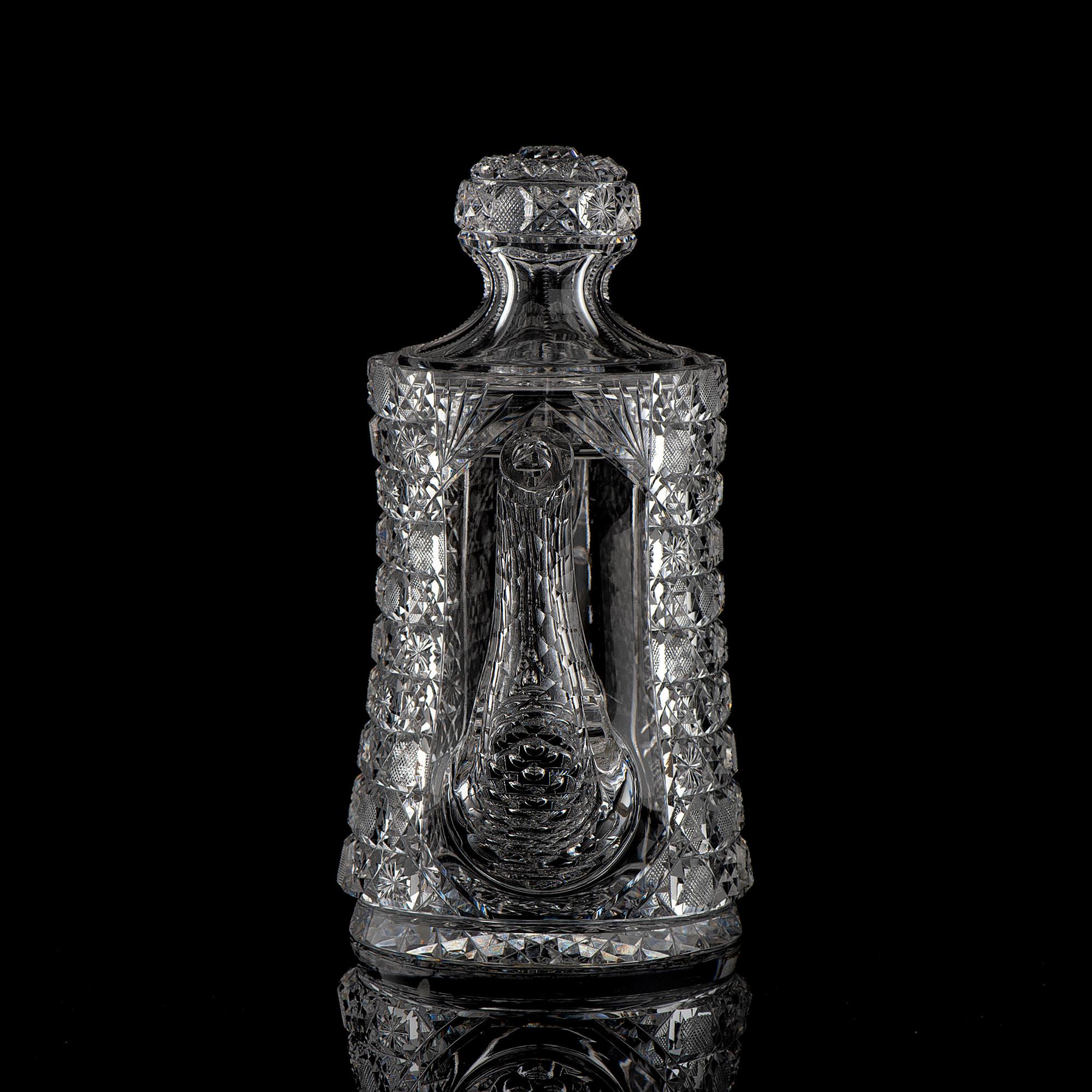 A Brilliant-Period "Harvard" Cut Glass Coffee Pot