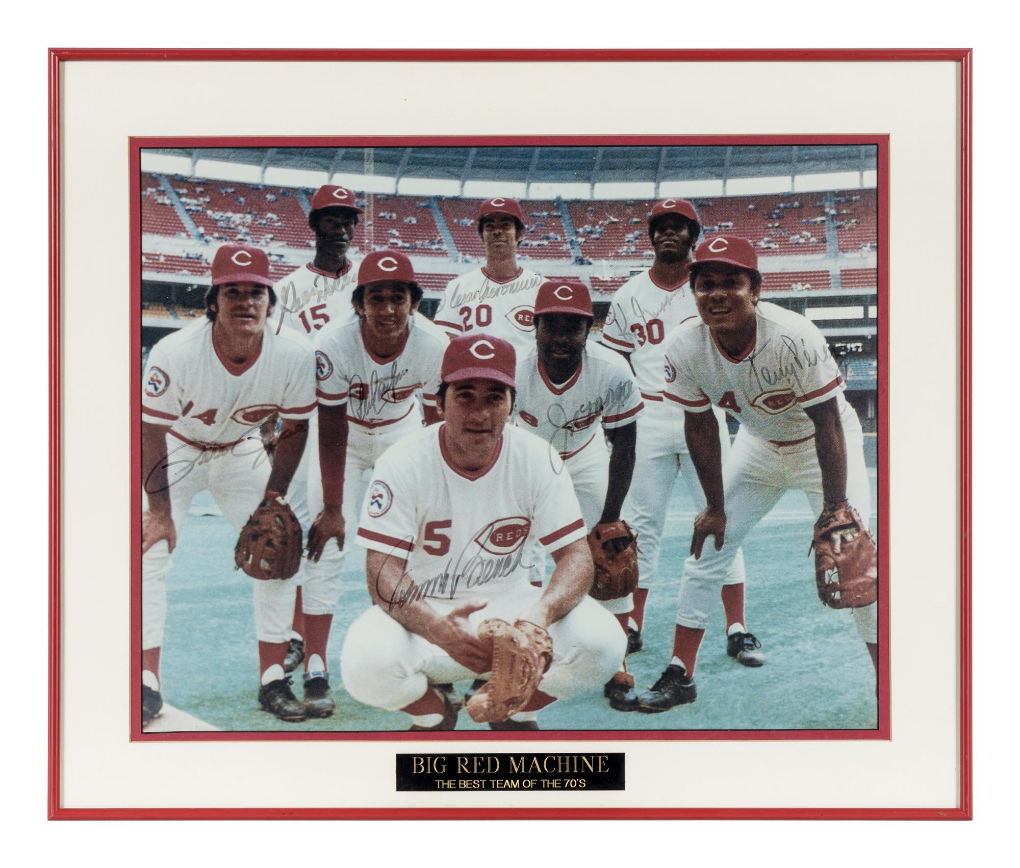 A Multi Signed Cincinnati Reds Big Red Machine Starting Lineup Autograph Photo (Beckett Authentication Services Letter),