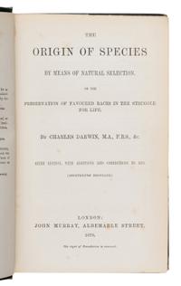 Darwin, Charles (1809-1882). The Origin of Species by Means of Natural Selection, or the Preservation of Favored Races in the Struggle for Life . London: John Murray, 1876.