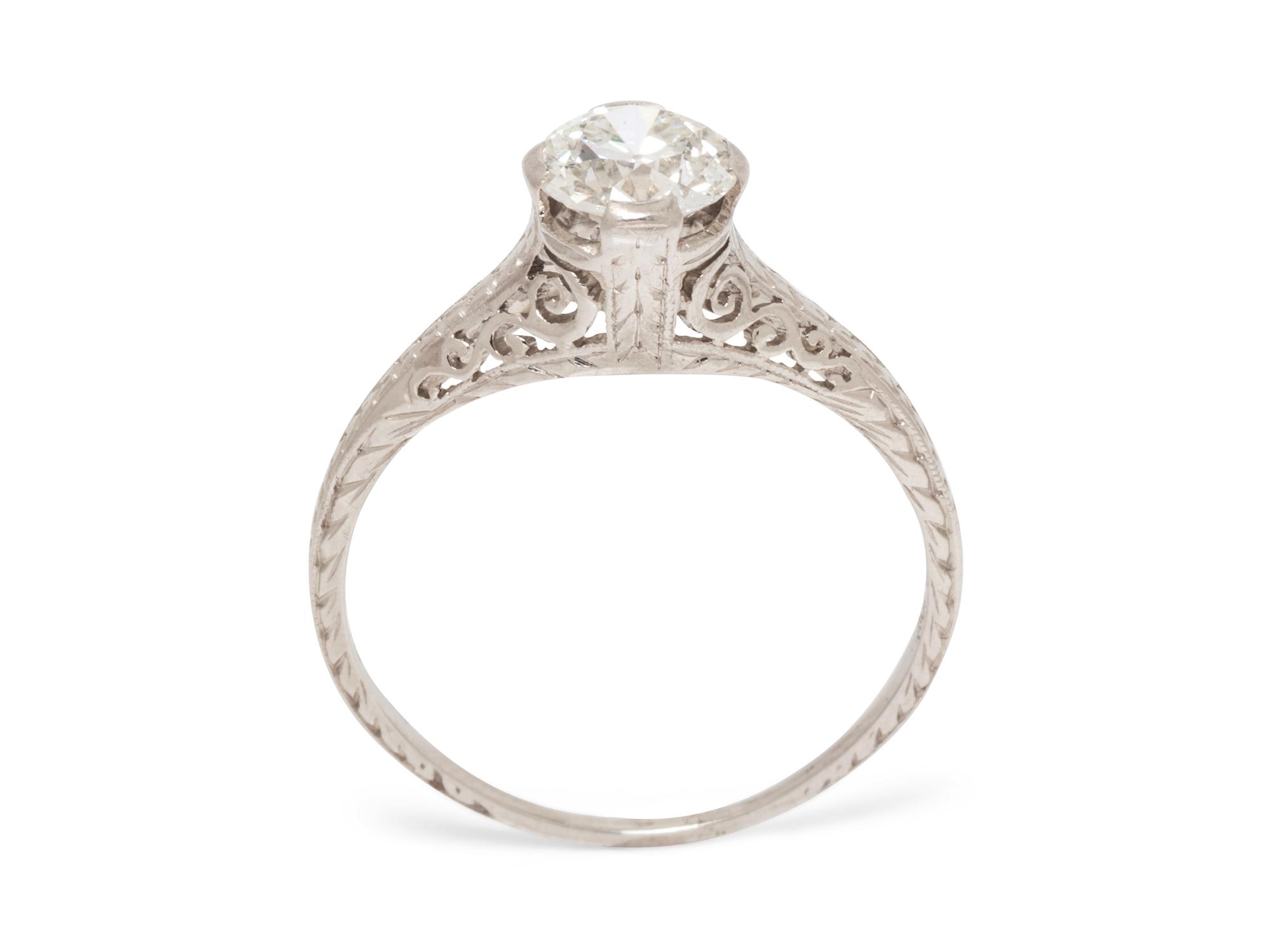 A Platinum and Diamond Ring,