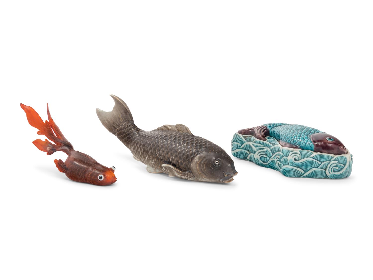 Three Chinese Figures of Fish