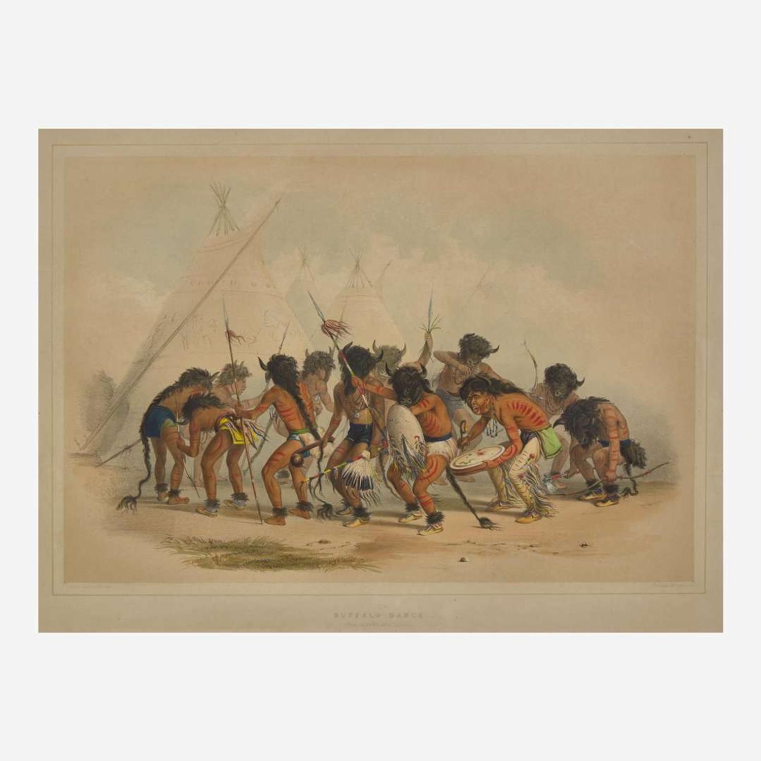 George Catlin (American, 1796-1872) Catlin's North American Indian Portfolio: Hunting Scenes and Amusements of the Rocky Mountains and Prairies of America