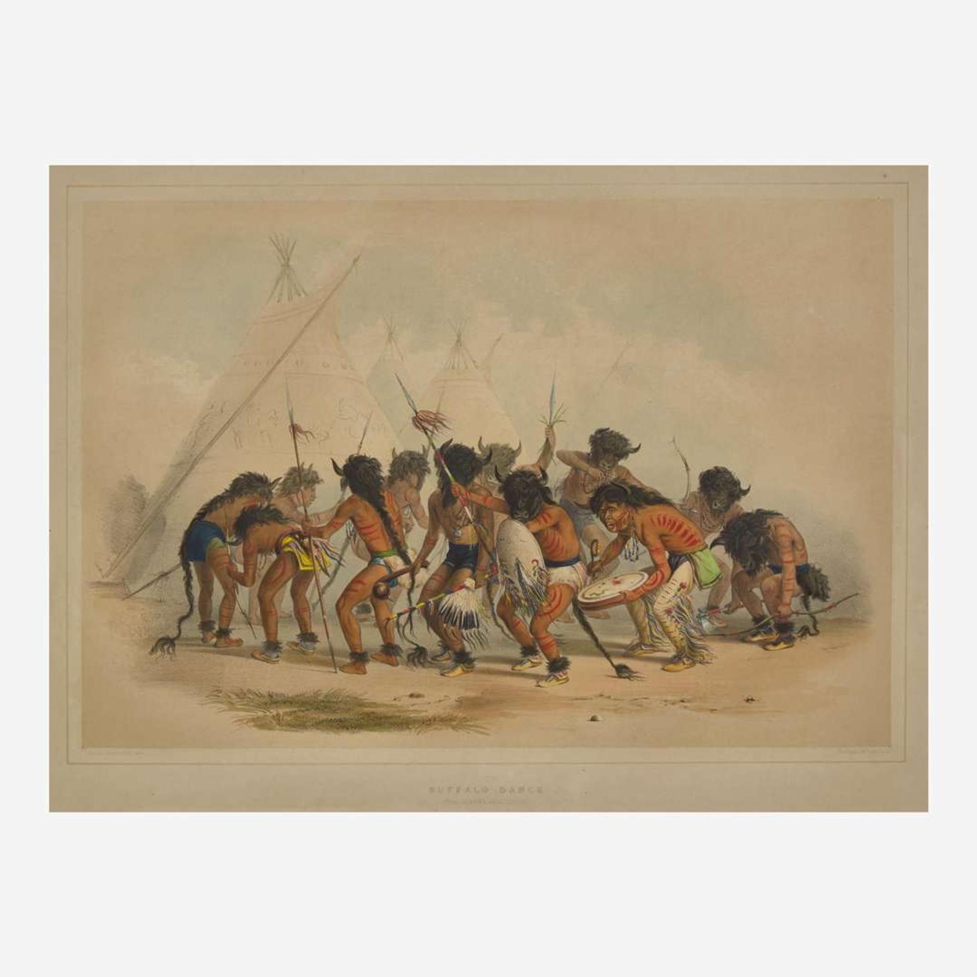 George Catlin (American, 1796-1872) Catlin's North American Indian Portfolio: Hunting Scenes and Amusements of the Rocky Mountains and Prairies of America