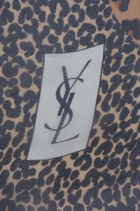 Four Designer Silk Scarves Including Lalique, Gucci, and YSL