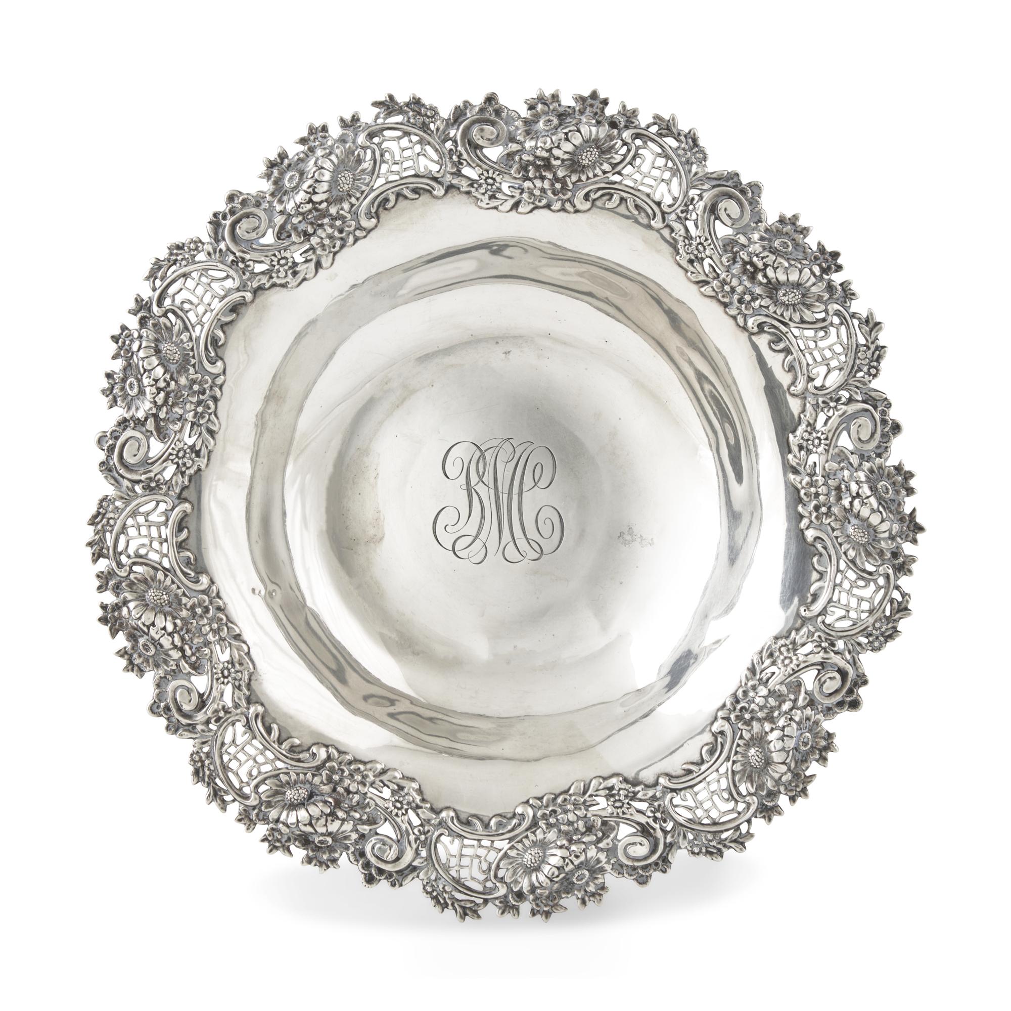 An American Silver Reticulated Compote