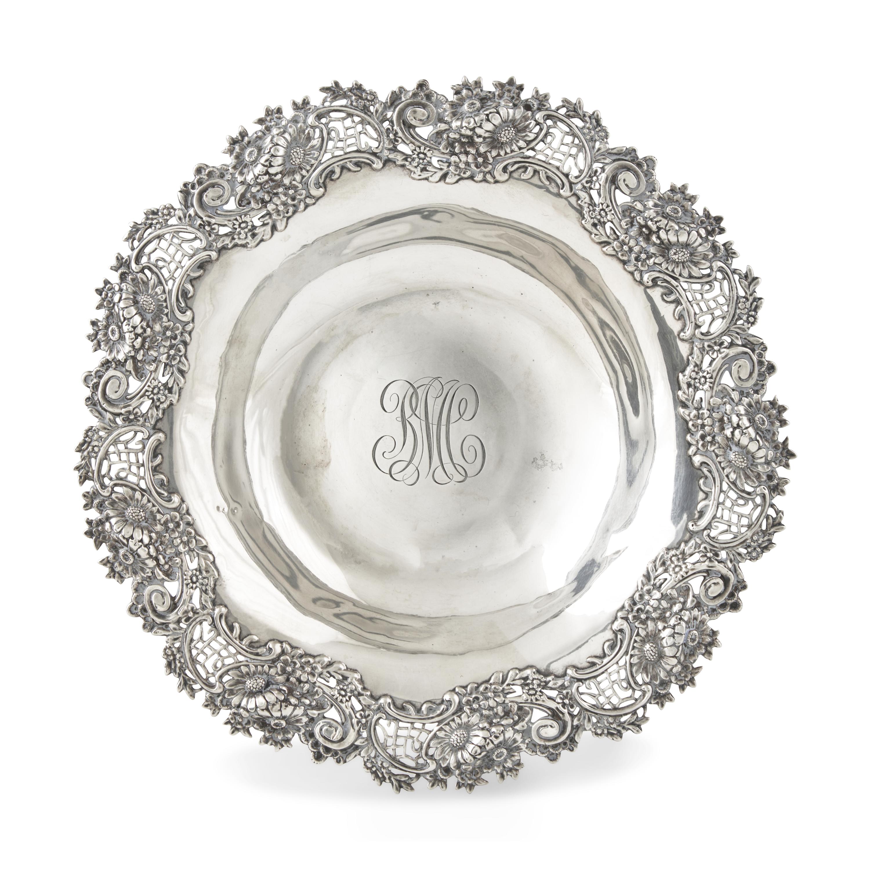 An American Silver Reticulated Compote