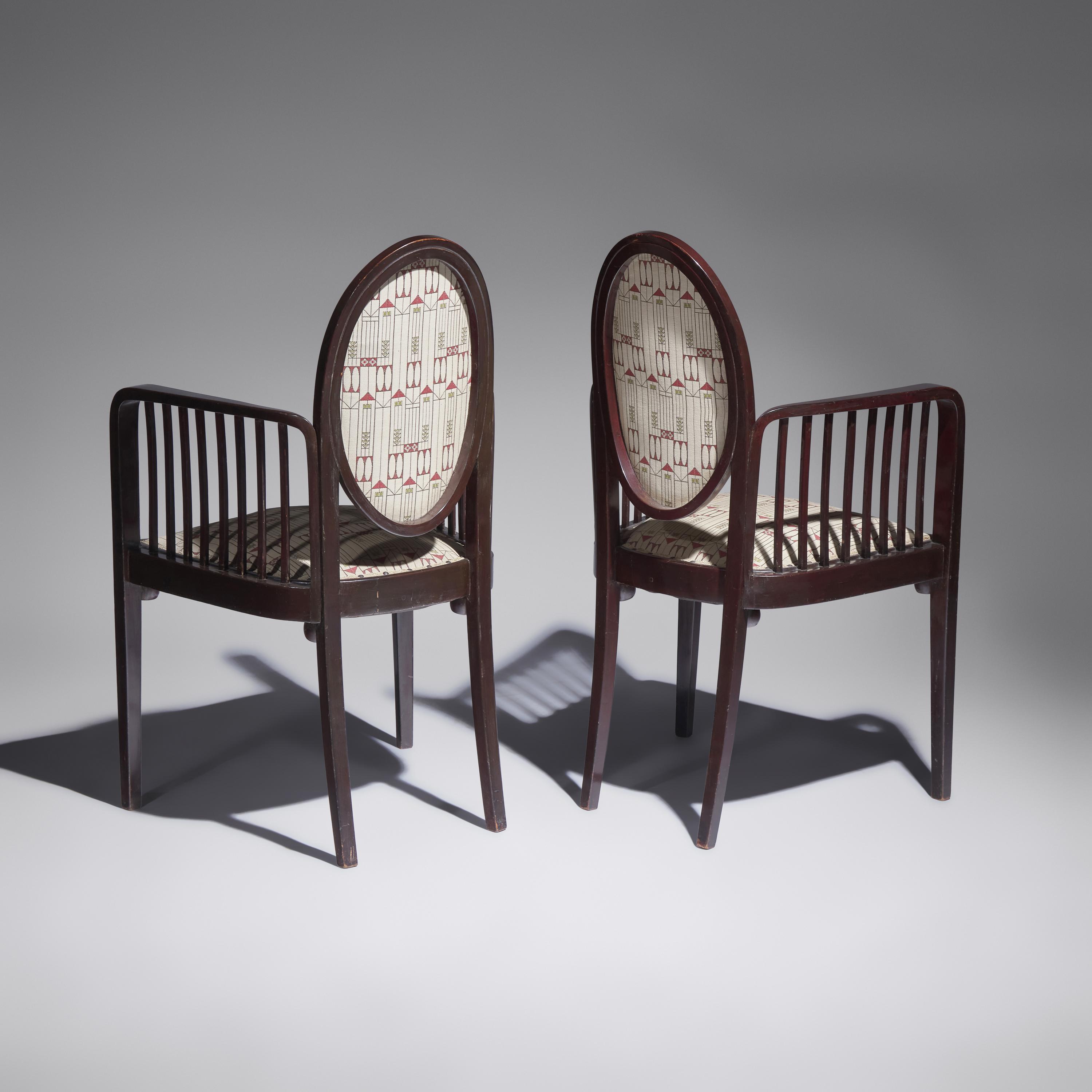 Josef Hoffmann (Austrian, 1870–1956) — Pair of Viennese Secessionist Armchairs, c. 1910