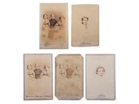 [SLAVERY & ABOLITION]. A group of 5 CDVs of "Slave Children of New Orleans," comprising: