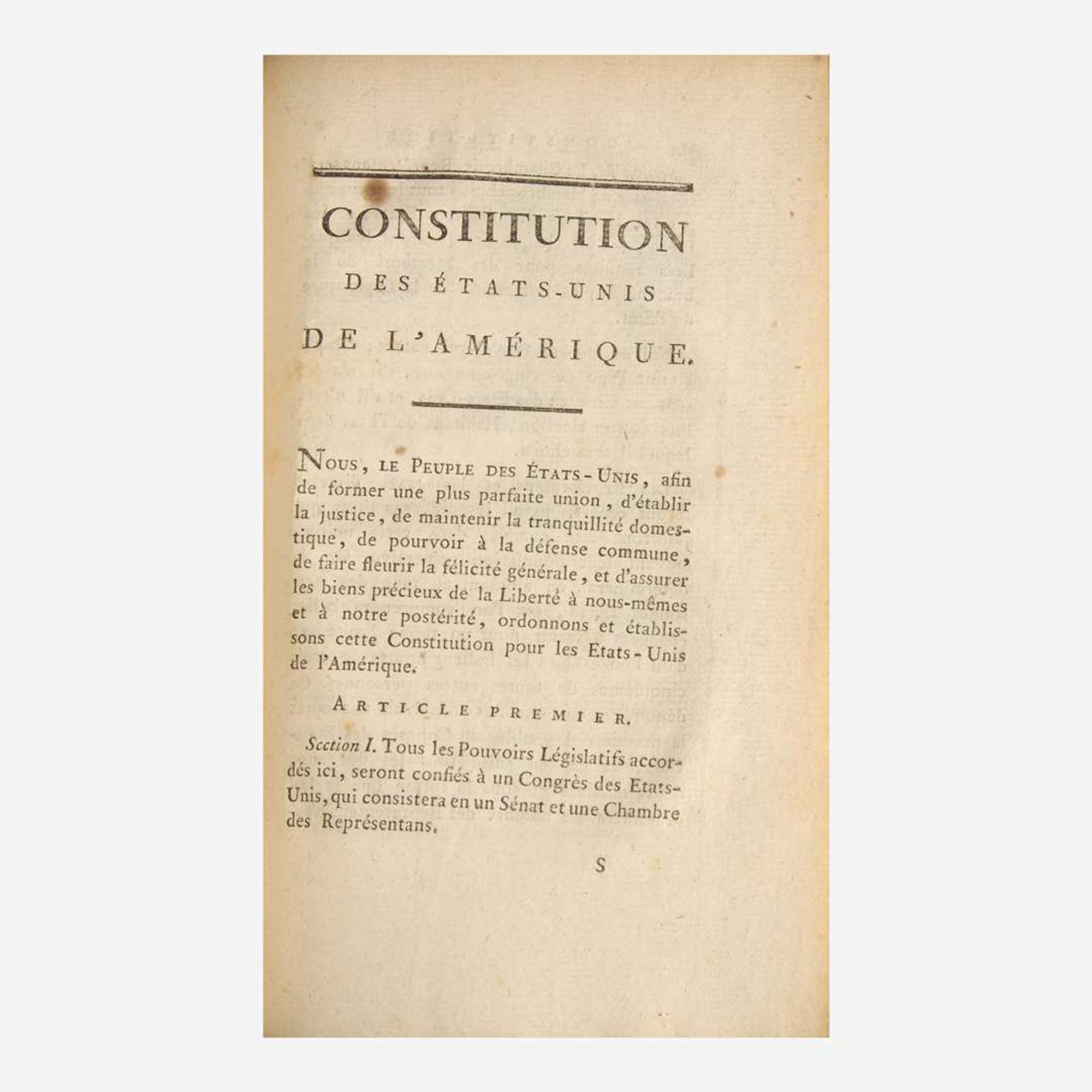 [Americana] Constitutions des treize États-Unis de l'Amérique