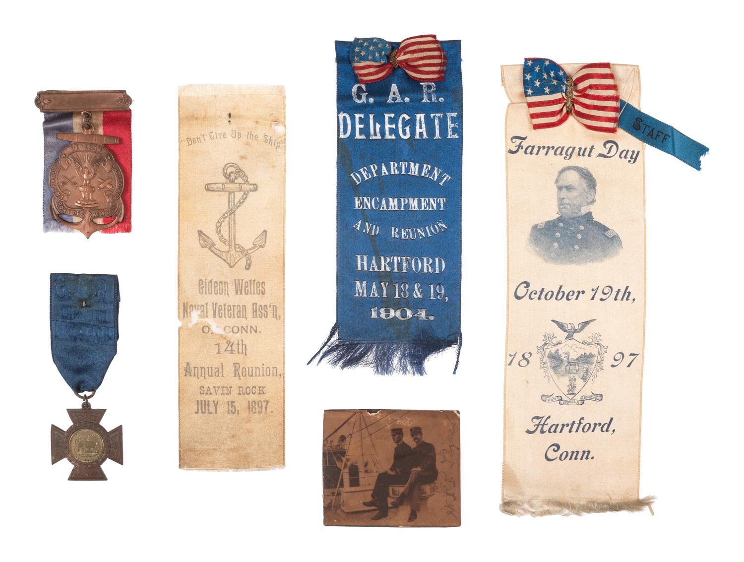 [CIVIL WAR]. Approx. 18 items involving the USS Hartford and Admiral D.G. Farragut, comprising: