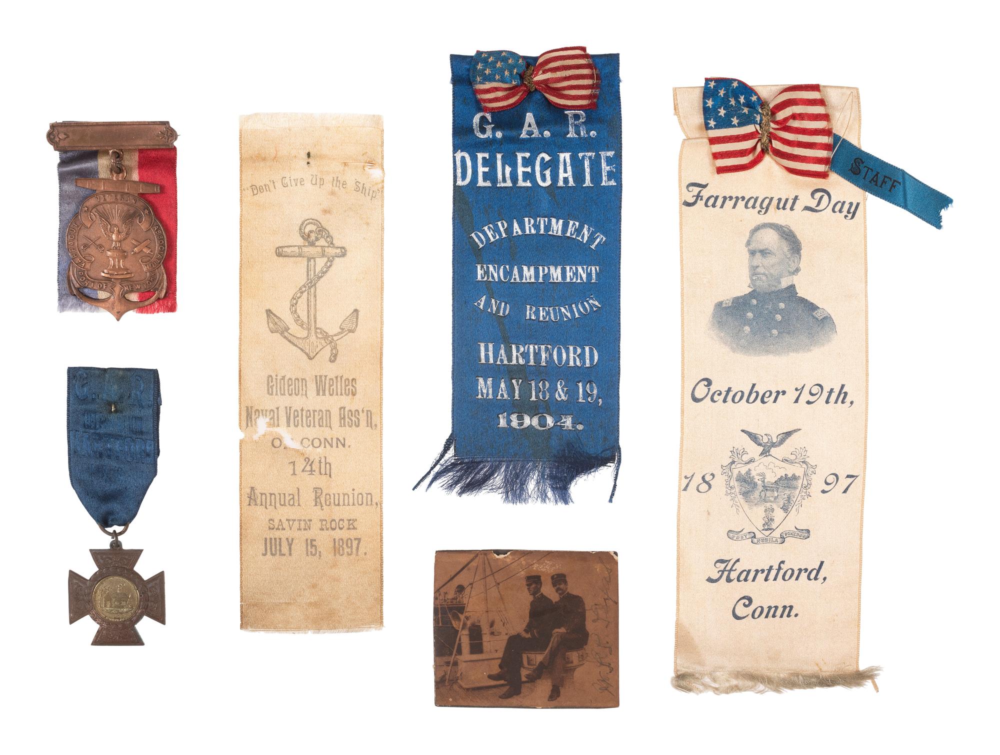 [CIVIL WAR]. Approx. 18 items involving the USS Hartford and Admiral D.G. Farragut, comprising:
