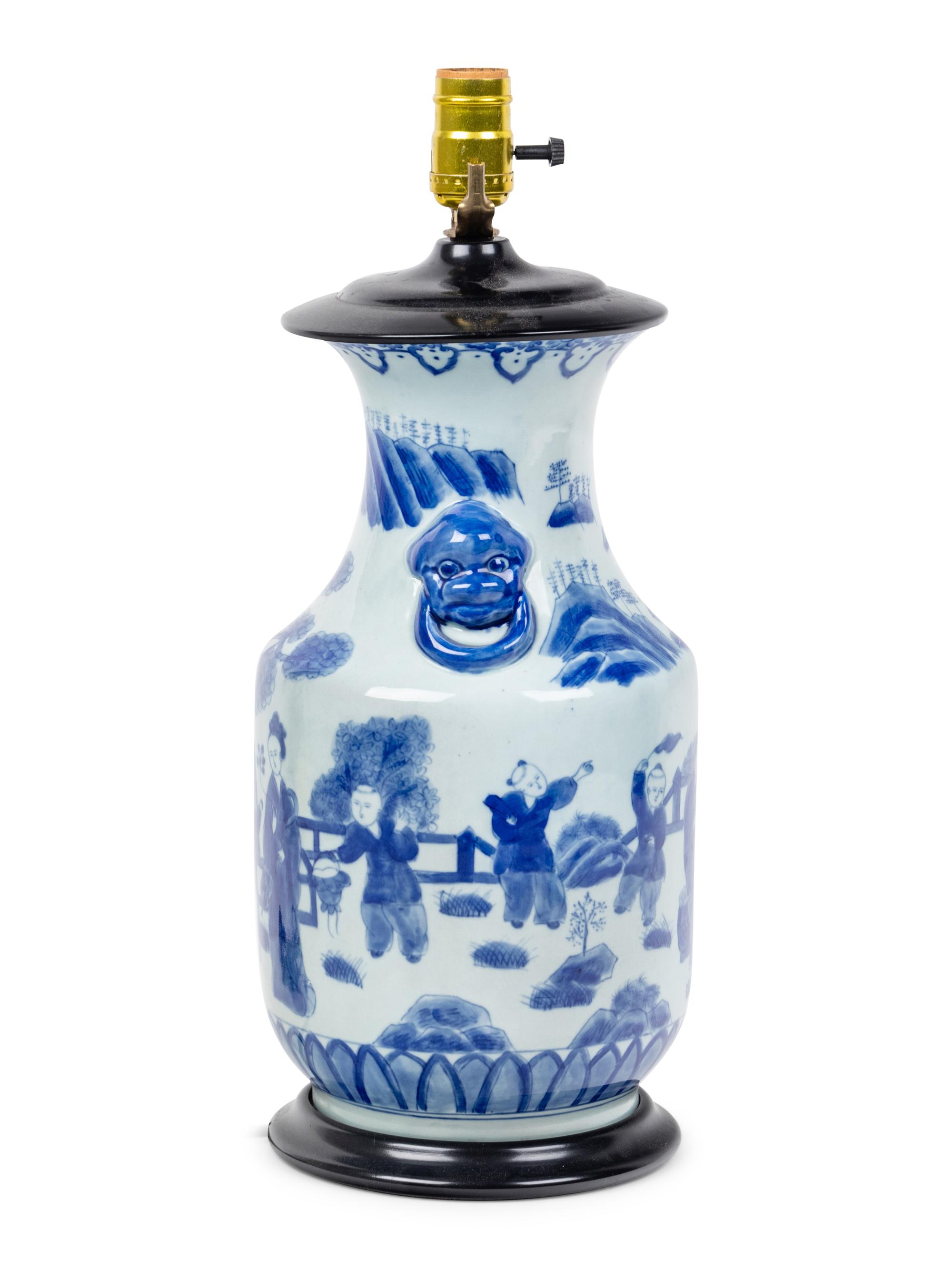 A Chinese Porcelain Vase Mounted as a Lamp