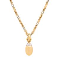 Bicolor Gold and Diamond Pendant Necklace