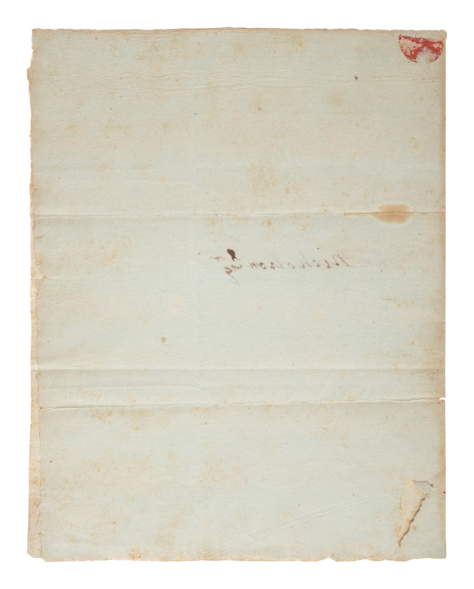 [SIGNER]. MORRIS, Robert (1734-1806). Autograph letter signed ("Robt. Morris"), from Prune Street debtors' prison. [Philadelphia], 9 June 1798.