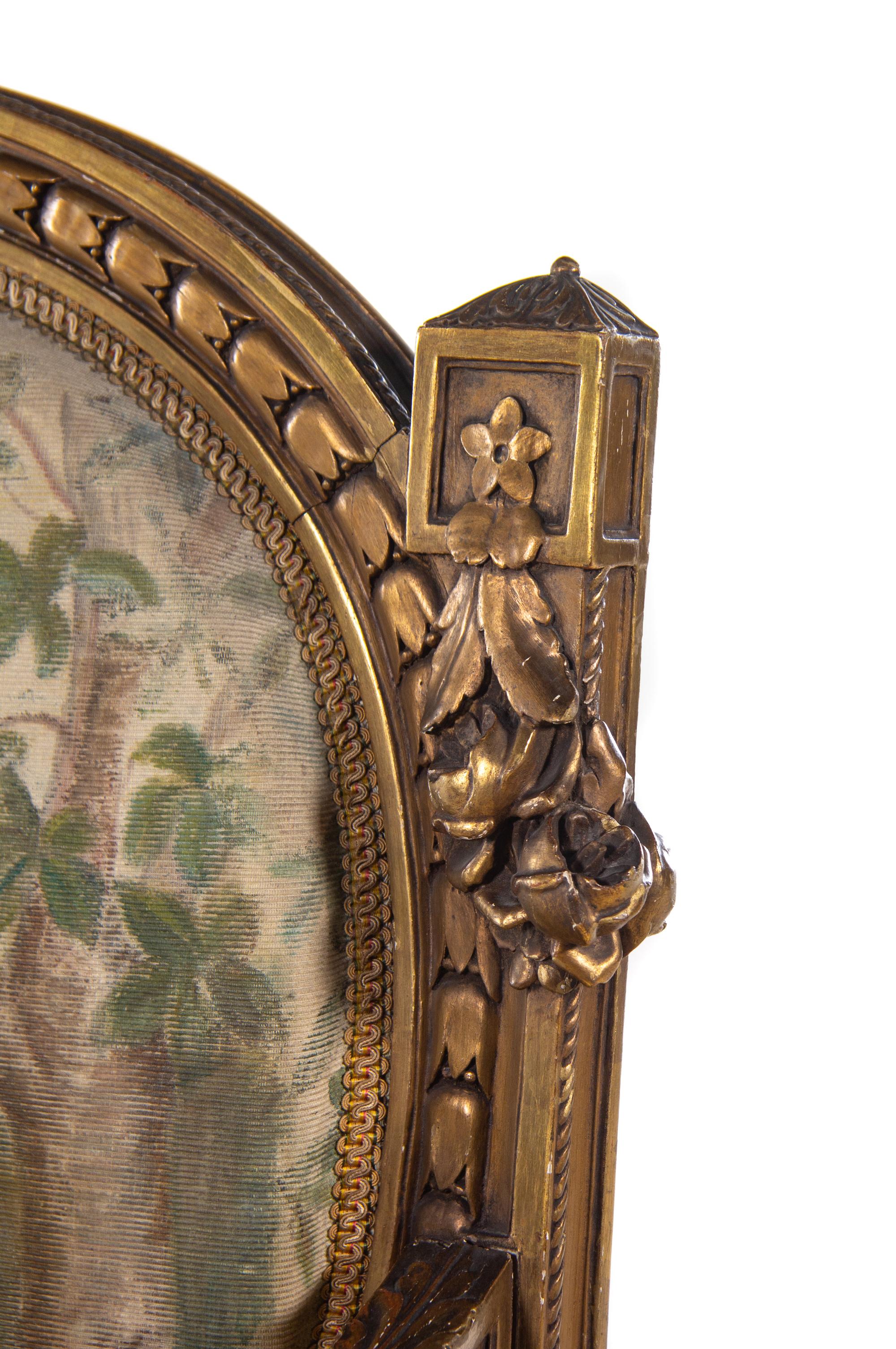 A Louis XVI Style Giltwood Seven-Piece Salon Suite