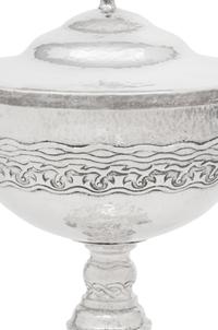 An American Silver, Parcel-Gilt and Diamond-Inset Covered Chalice