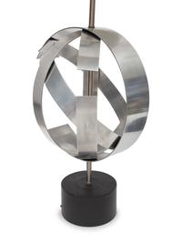 A Pair of Contemporary Aluminum Lamps