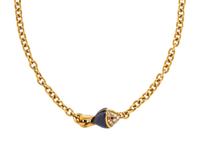 BULGARI, YELLOW GOLD, AMETHYST AND DIAMOND 'NATURALIA' FISH NECKLACE