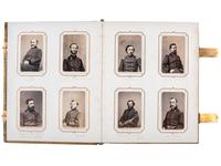 [CIVIL WAR]. BRADY, Mathew, photographer. Exceptional album containing 120 CDVs of Union generals and officers, incl. Joshua Chamberlain and George A. Custer. New York, NY: E. & H.T. Anthony, 1860s.