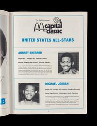A 1981 McDonald's Capital Classic High School All-Star Game Program Featuring Michael Jordan