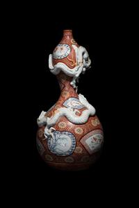 Two Japanese Imari and Kutani Porcelain Wares