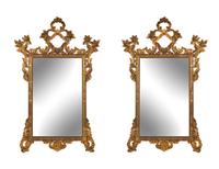 A Pair of Italian Giltwood Mirrors