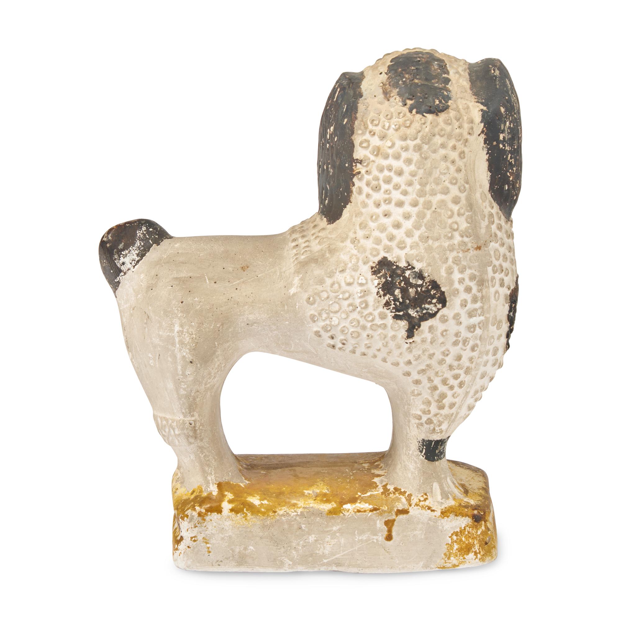 A Painted Chalkware Poodle