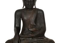 A Large Southeast Asian Bronzed Metal Seated Buddha