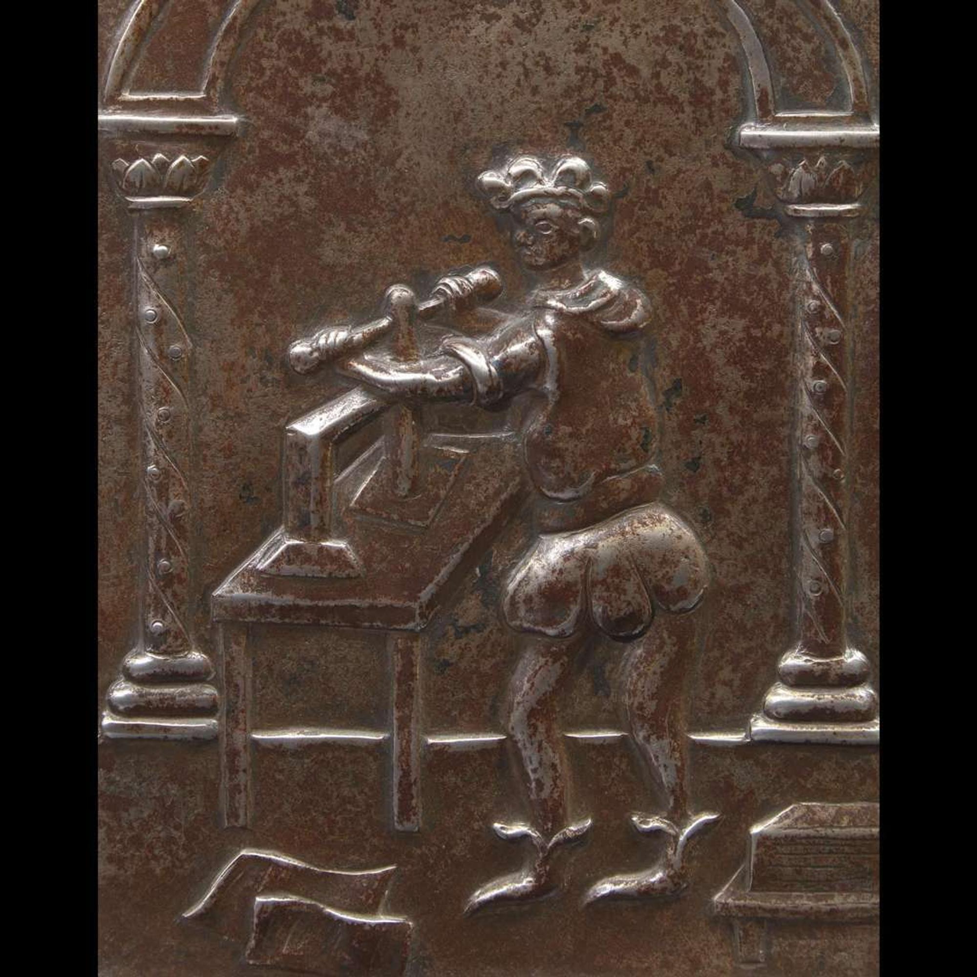 Samuel Yellin (American, b. Ukraine, 1884-1940) Rare and Important "Sketch in Iron", a Study Panel for a Door for the J. Walter Thompson Advertising Agency, New York, circa 1928
