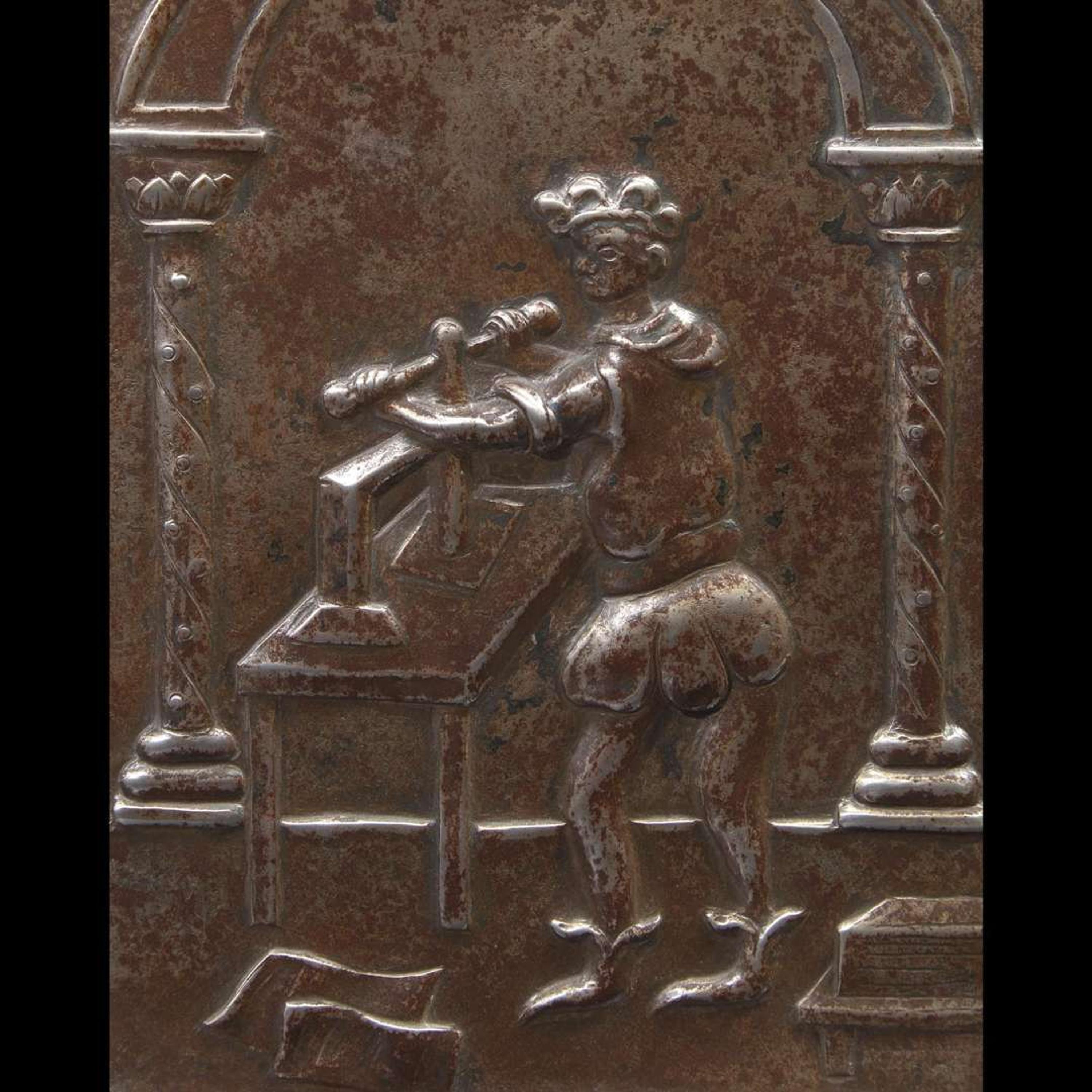 Samuel Yellin (American, b. Ukraine, 1884-1940) Rare and Important "Sketch in Iron", a Study Panel for a Door for the J. Walter Thompson Advertising Agency, New York, circa 1928