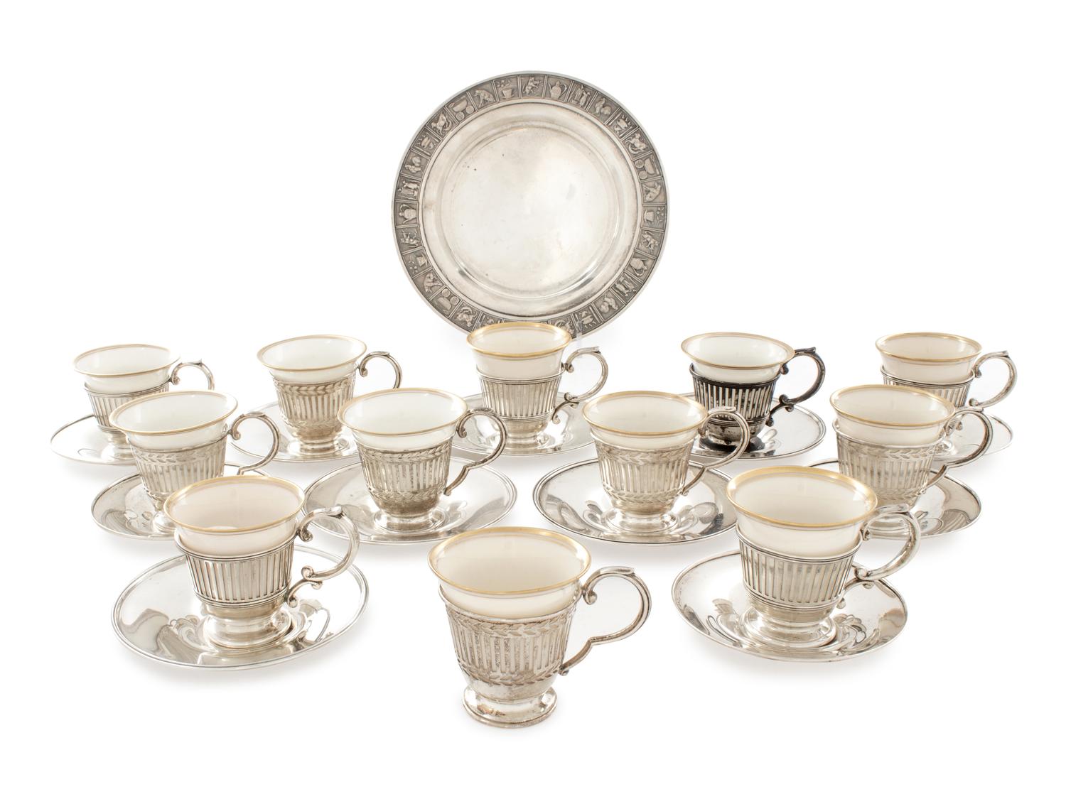 A Napoleonic Porcelain Dinner Service