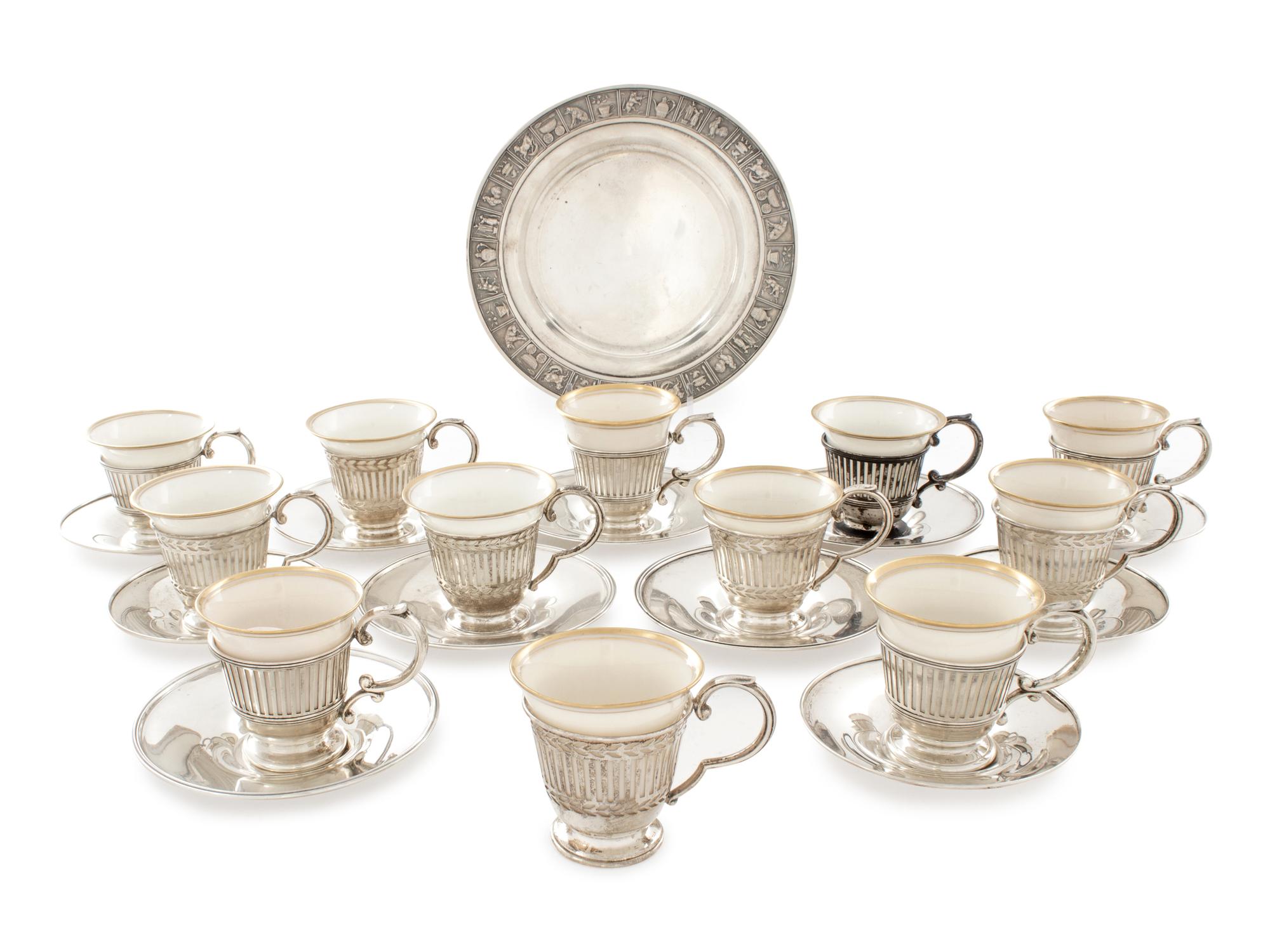 A Napoleonic Porcelain Dinner Service