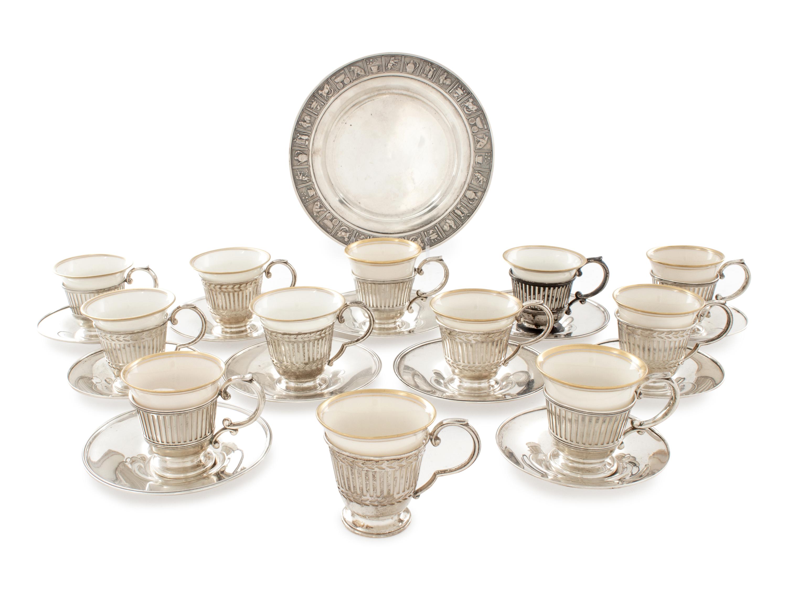 A Napoleonic Porcelain Dinner Service