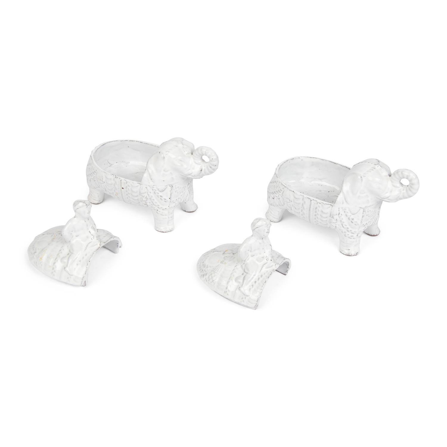 An Assembled White Glazed Earthenware Table Service