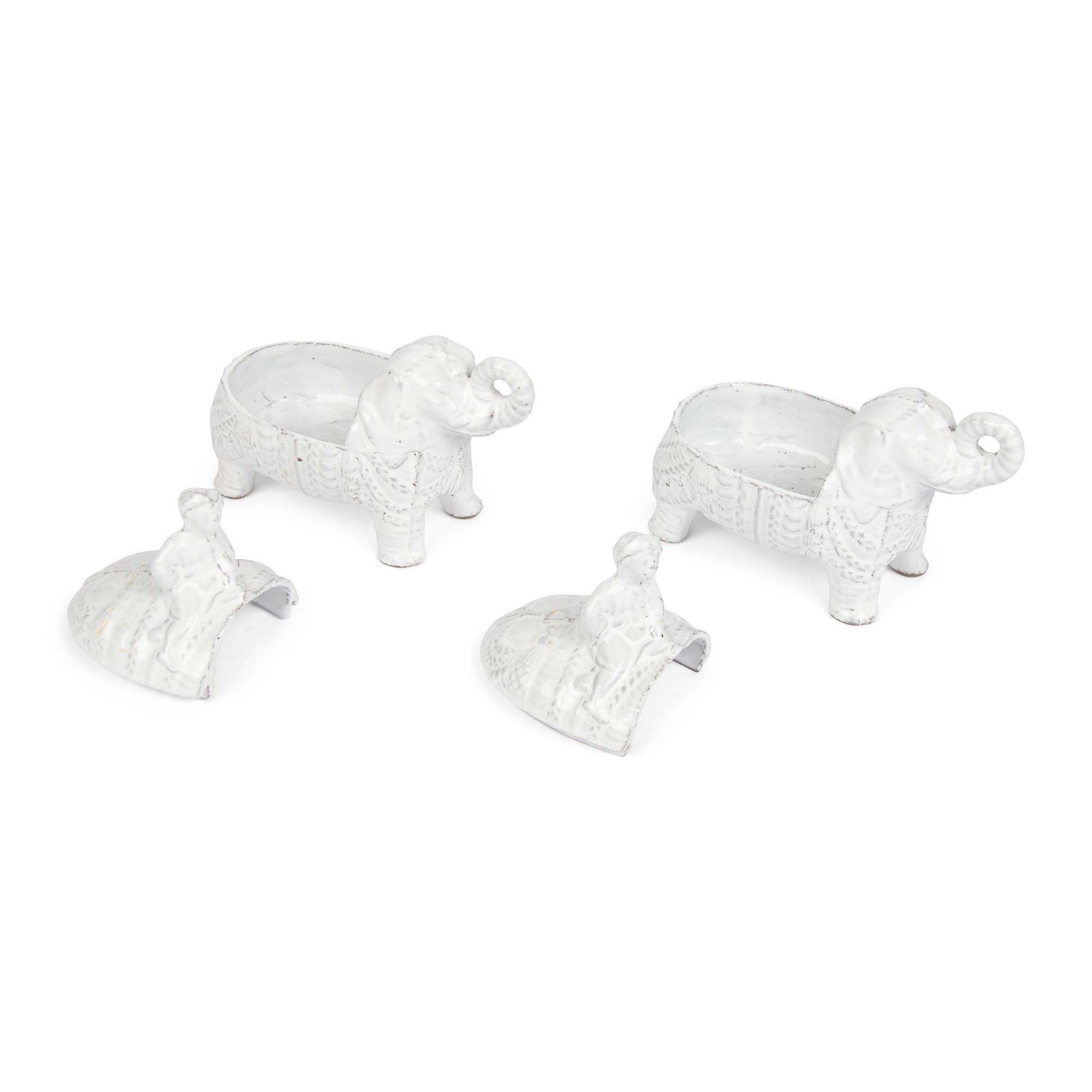 An Assembled White Glazed Earthenware Table Service